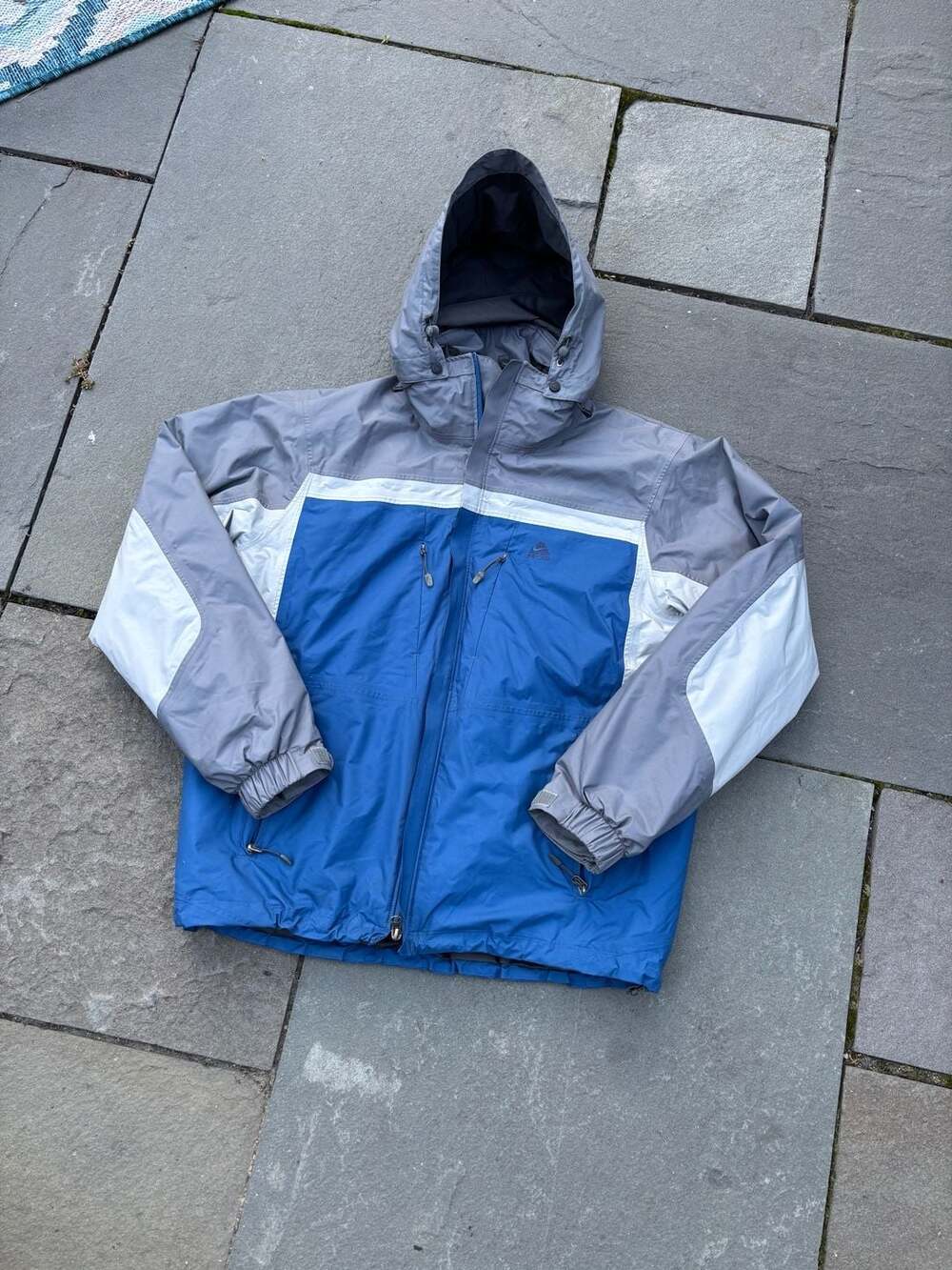 Nike ACG 2 piece Jacket Blue Gray White Waterproof Hooded Coat